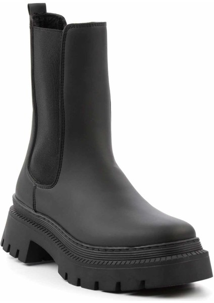 Mat Siyah Kadın Bot & Bootie K02703033309