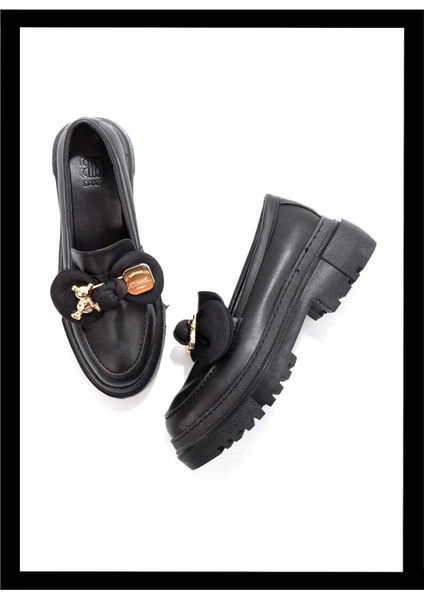 Siyah Kadın Loafer Ayakkabı K01503741509