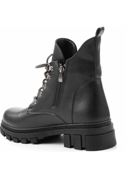 Siyah Platin Taşlı Kadın Bot & Bootie K02875070209 fırsatları