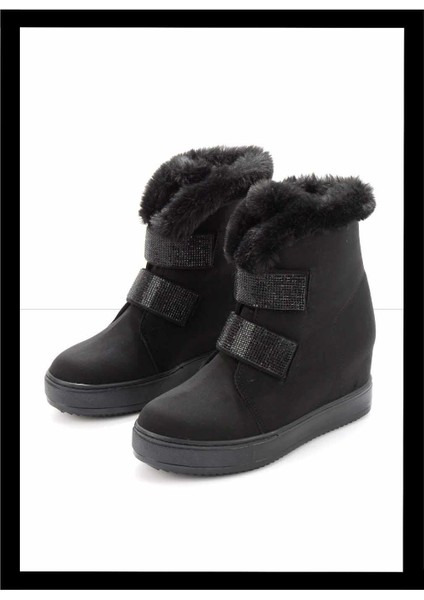 Siyah Süet Kadın Bot & Bootie K02566041502