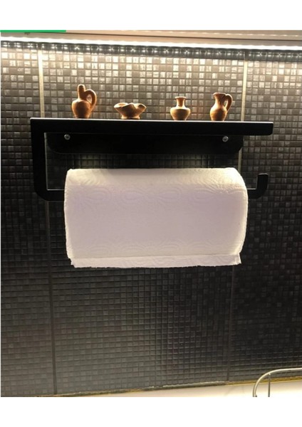 Modern Metal 3'lü Set: Raflı Banyo Havlu Askılığı Rulo Havlu Askılığı Tuvalet Kağıtlığı