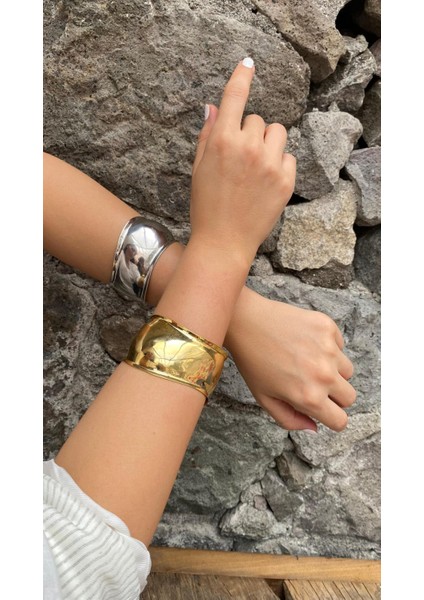 Kadın 925 Ayar Gümüş Gold Tasarım Bileklik modelleri