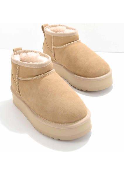 Beige Leather Kadın Bot & Bootie HP0144094302