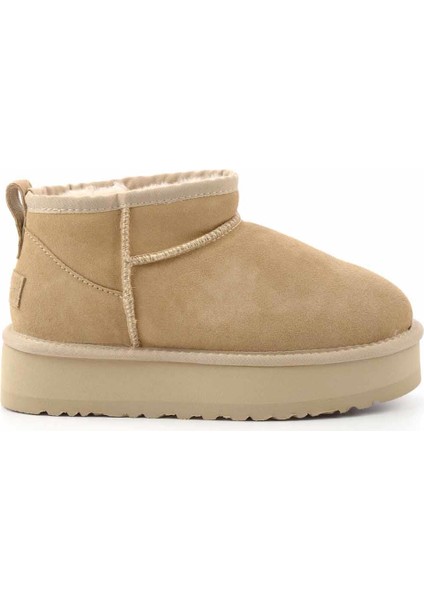 Beige Leather Kadın Bot & Bootie HP0144094302