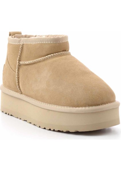 Beige Leather Kadın Bot & Bootie HP0144094302