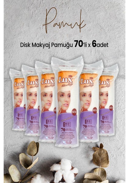 Disk Makyaj Pamuğu 70'li x 6 Adet