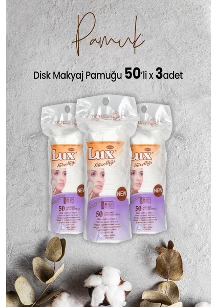 Disk Makyaj Pamuğu 50'li x 3 Adet