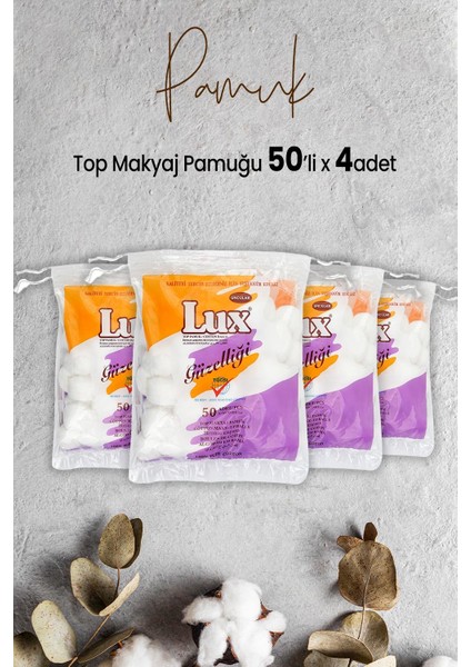 Top Makyaj Pamuğu 50'li x 4 Adet