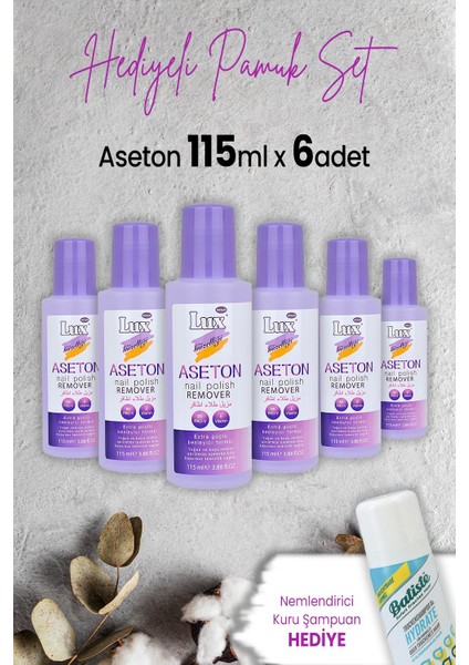Aseton 115 ml x 6 Adet ve Hediyeli