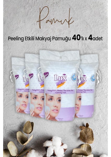 Peeling Etkili Makyaj Pamuğu 40' Lı x 4 Adet