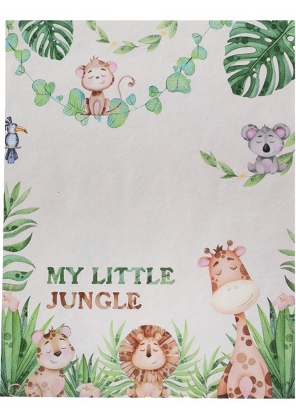 House Of Pack Renkli Kargo Poşeti - 30X38 cm - 100 Adet - ' My Little Jungle ' Baskılı