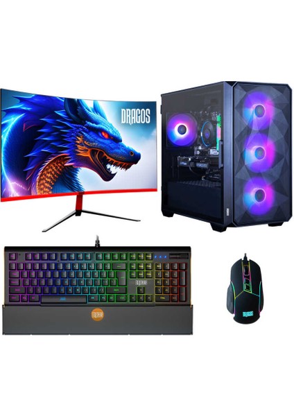 DRX5974 Intel Core I7 12700F 32GB Ram 512GB M.2 Nvme 12GB RTX3060 27 Inç 165Hz Curved Freedos Oyuncu Bilgisayarı
