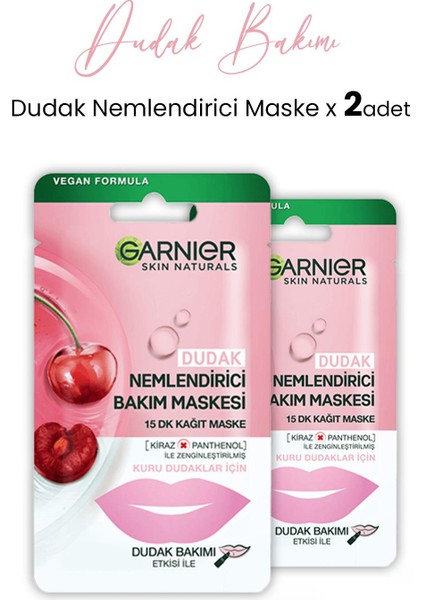 Dudak Nemlendiricisi Kağıt Bakım Maskesi 5 gr x 2 Adet