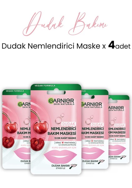 Dudak Nemlendiricisi Kağıt Bakım Maskesi 5 gr x 4 Adet