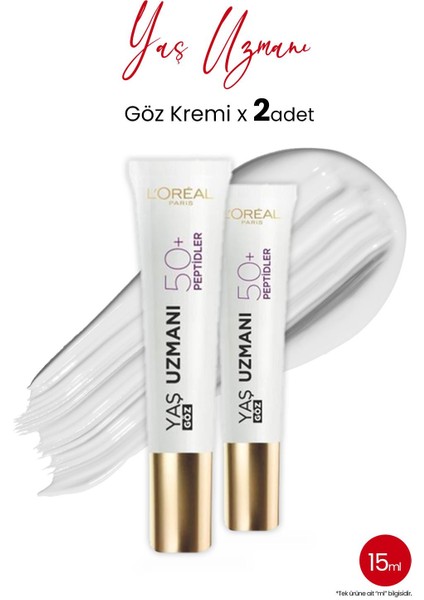 L'Oréal Paris Loreal Paris Yaş Uzmanı Yenileyici Göz Kremi 50+ 15 ml x 2 Adet