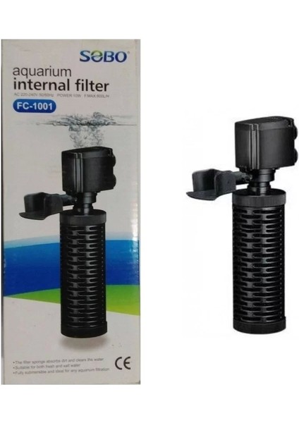 Akvaryum Iç Filtre 10W 800 Lt/saat FC-1001