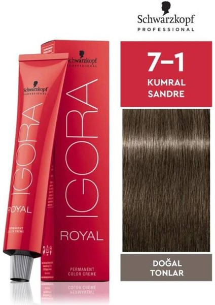 Igora Royal Doğal Tonlar 7-1 Kumral Sandre Saç Boyası 60ml