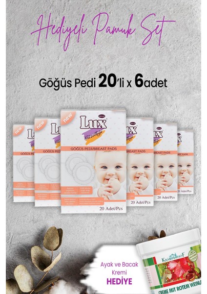 Göğüs Pedi 20' Li x 6 Adet ve Hediyeli