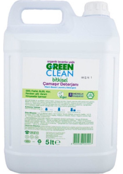 U Green Clean Green Clean Bitkisel Çamaşır Deterjanı Lavanta Yağlı 5 Lt