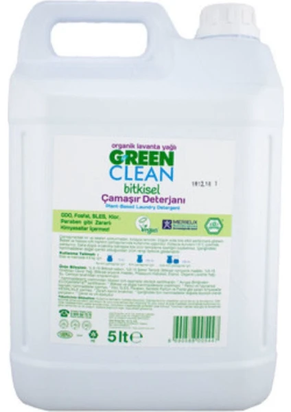 U Green Clean Green Clean Bitkisel Çamaşır Deterjanı Lavanta Yağlı 5 Lt