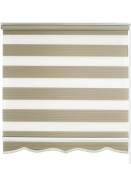 Lux Pliseli Renkli Zebra Stor Perde Alüminyum Kasalı Yüksek Kaliteli - Açık Kahve fiyatları