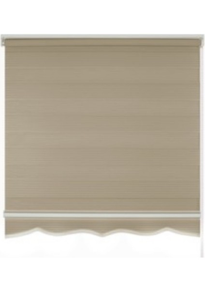 Lux Pliseli Renkli Zebra Stor Perde Alüminyum Kasalı Yüksek Kaliteli - Açık Kahve modelleri