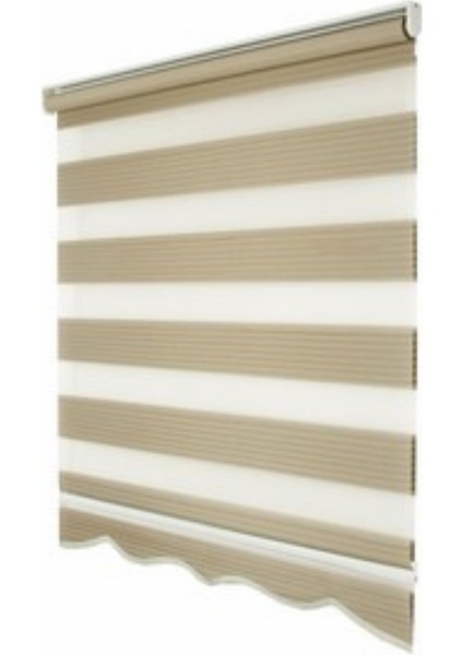Lux Pliseli Renkli Zebra Stor Perde Alüminyum Kasalı Yüksek Kaliteli - Açık Kahve fırsatları