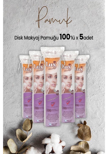 Disk Makyaj Pamuğu 100'LÜ x 5 Adet