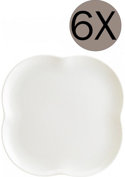 Porselen East 28 x 28 x 2,2 cm Düz Tabak 6'lı Takım fiyatları