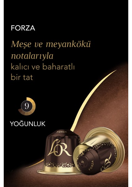 - Forza - Intensity 9 - Nespresso Uyumlu Kapsül Kahve Fırsat Paketi 10 x 5 Paket (50 Adet)