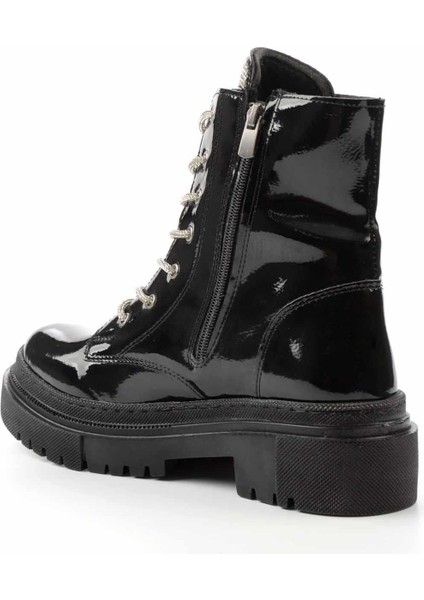 Siyah Kırışık Rugan Kadın Bot & Bootie K02641530608 fırsatları