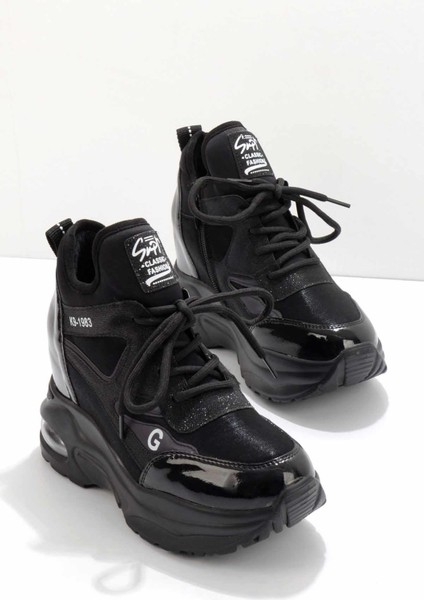 Siyah Rugan Leather Kadın Sneaker K01185300108