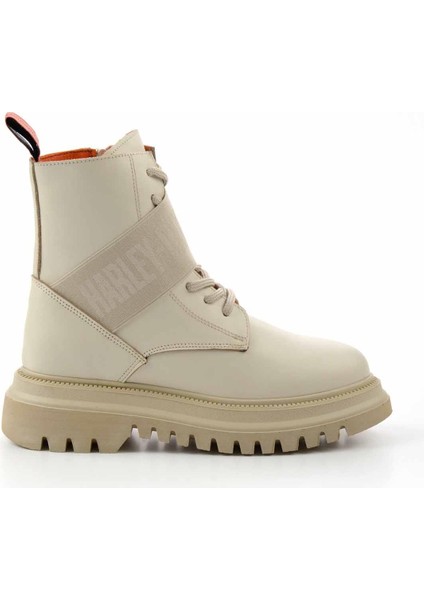 Beige Leather Kadın Bot & Bootie HD0777055403 fiyatları