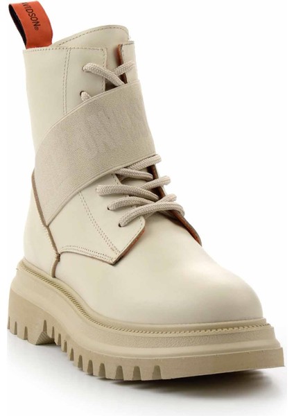 Beige Leather Kadın Bot & Bootie HD0777055403 modelleri