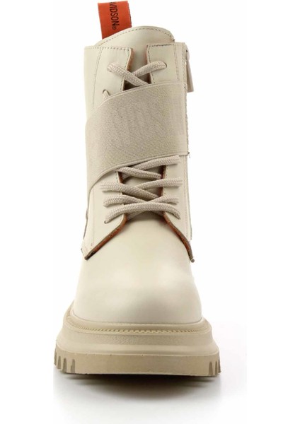 Beige Leather Kadın Bot & Bootie HD0777055403 fırsatları