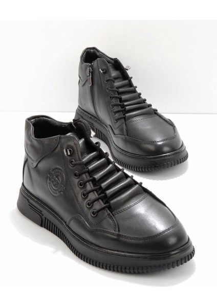 Siyah Leather Erkek Bot & Bootie E02387019003
