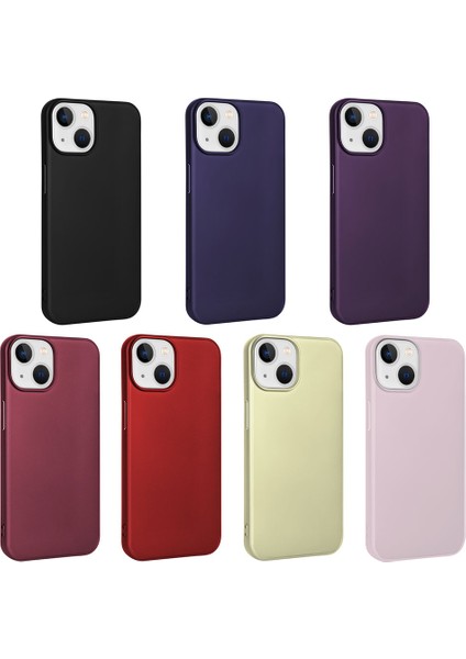 Case 4U Apple iPhone 15 Plus Kılıf Klasik Mat Renkli Yumuşak Premier Silikon Siyah