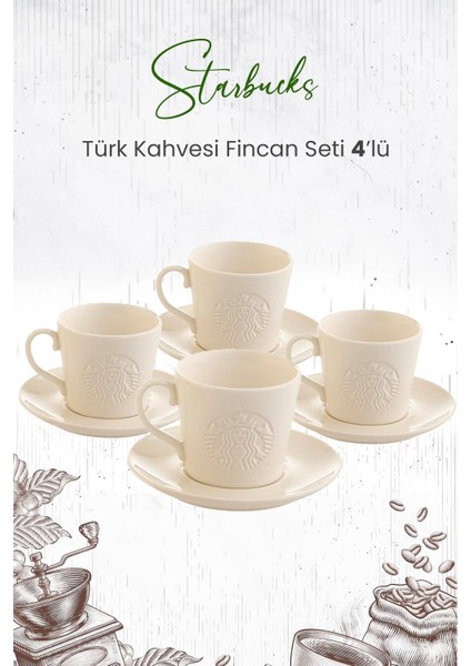 ® Türk Kahvesi Fincan Seti 4'lü
