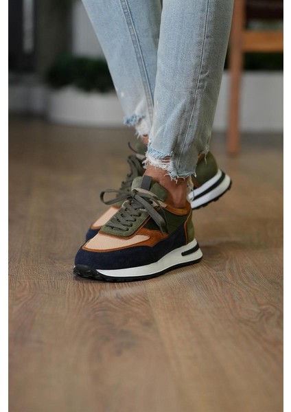 Pergamon Model Gerçek Deri Erkek Sneaker - Erkek Günlük Spor Ayakkabı