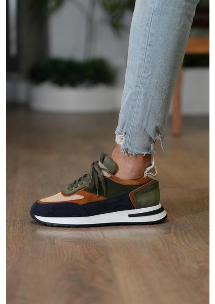 Pergamon Model Gerçek Deri Erkek Sneaker - Erkek Günlük Spor Ayakkabı