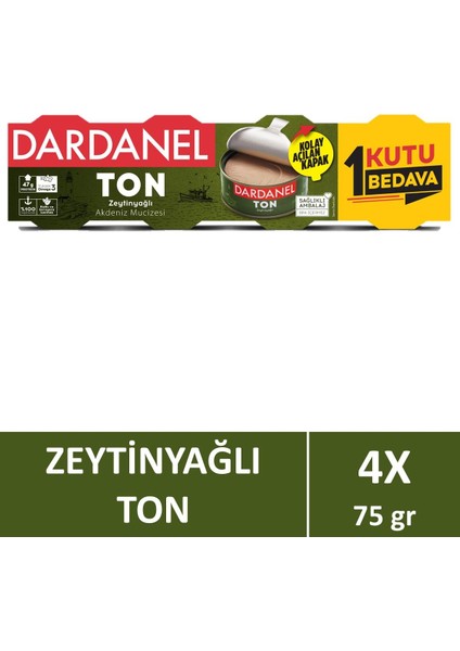 Zeytinyağlı Ton Balığı 4X75 gr