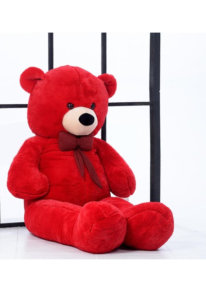 Oyuncak 80 cm Papyonlu Peluş Ayıcık- Ithal Kumaş - Premium Koleksiyon Hediyelik Ayı (% 100 Yerli)