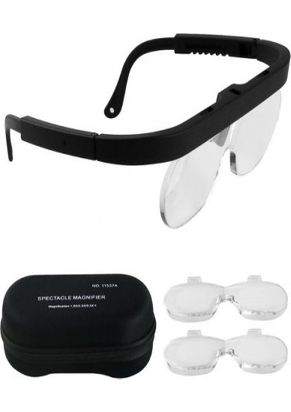 Gözlük Büyüteç Kitap Okuma Büyüteci 3 Farklı Lensli