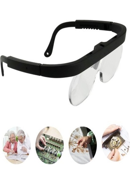 Gözlük Büyüteç Kitap Okuma Büyüteci 3 Farklı Lensli modelleri