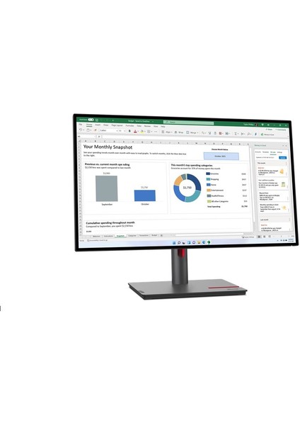 Thinkvision P27H-30 27" IPS Monitör 4ms, 2560X1440, RJ45 (1000M), USB Typec-C Gen2