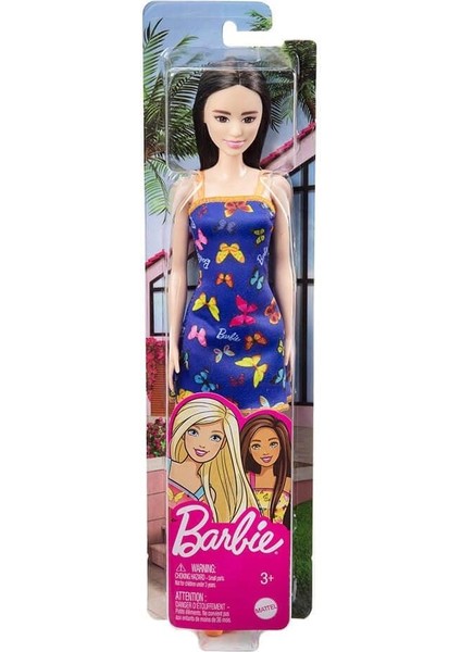 Şık Barbie Lacivert Kelebekli Elbiseli