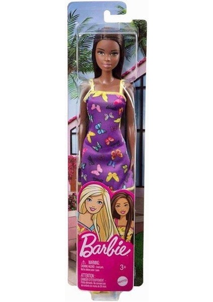 Şık Barbie Mor Kelebekli Elbiseli