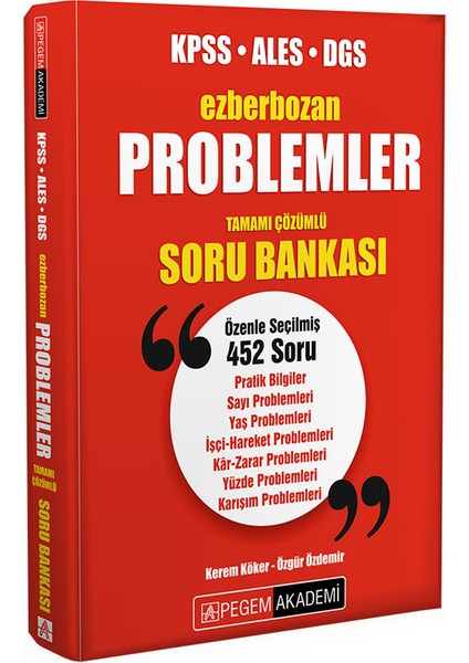 Ezberbozan KPSS ALES DGS Problemler Tamamı Çözümlü Soru Bankası