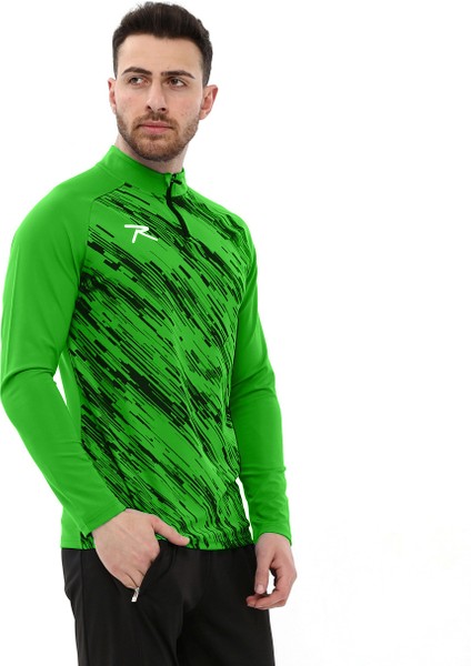 Erkek Yarım Fermuarlı Sweatshirt Dıgnus Yeşil