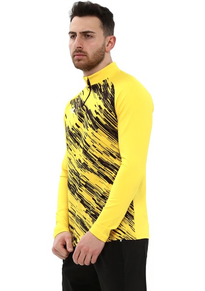 Erkek Yarım Fermuarlı Sweatshirt Dıgnus Sarı